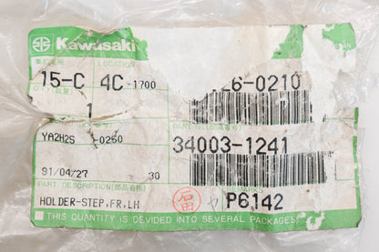 New OEM Kawasaki 34003-1241 Front Left Hand Step Holder Qty 1 NOS