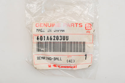 New OEM Kawasaki 601A6203UU Ball Bearing #6203UUC Qty 1 NOS