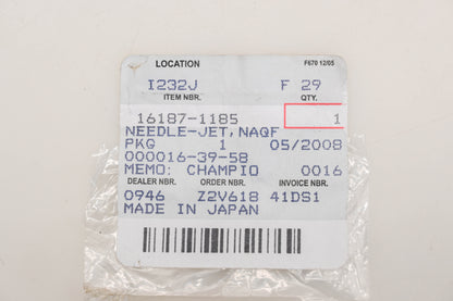 New OEM Kawasaki 16187-1185 Jet Needle NAQF Qty 1 NOS