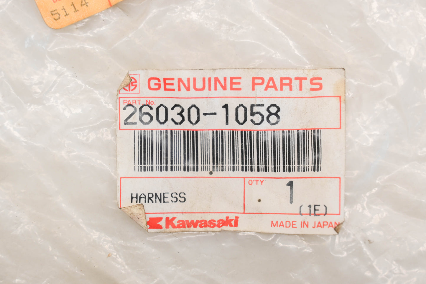 New OEM Kawasaki 26030-1058 Harness Qty 1 NOS