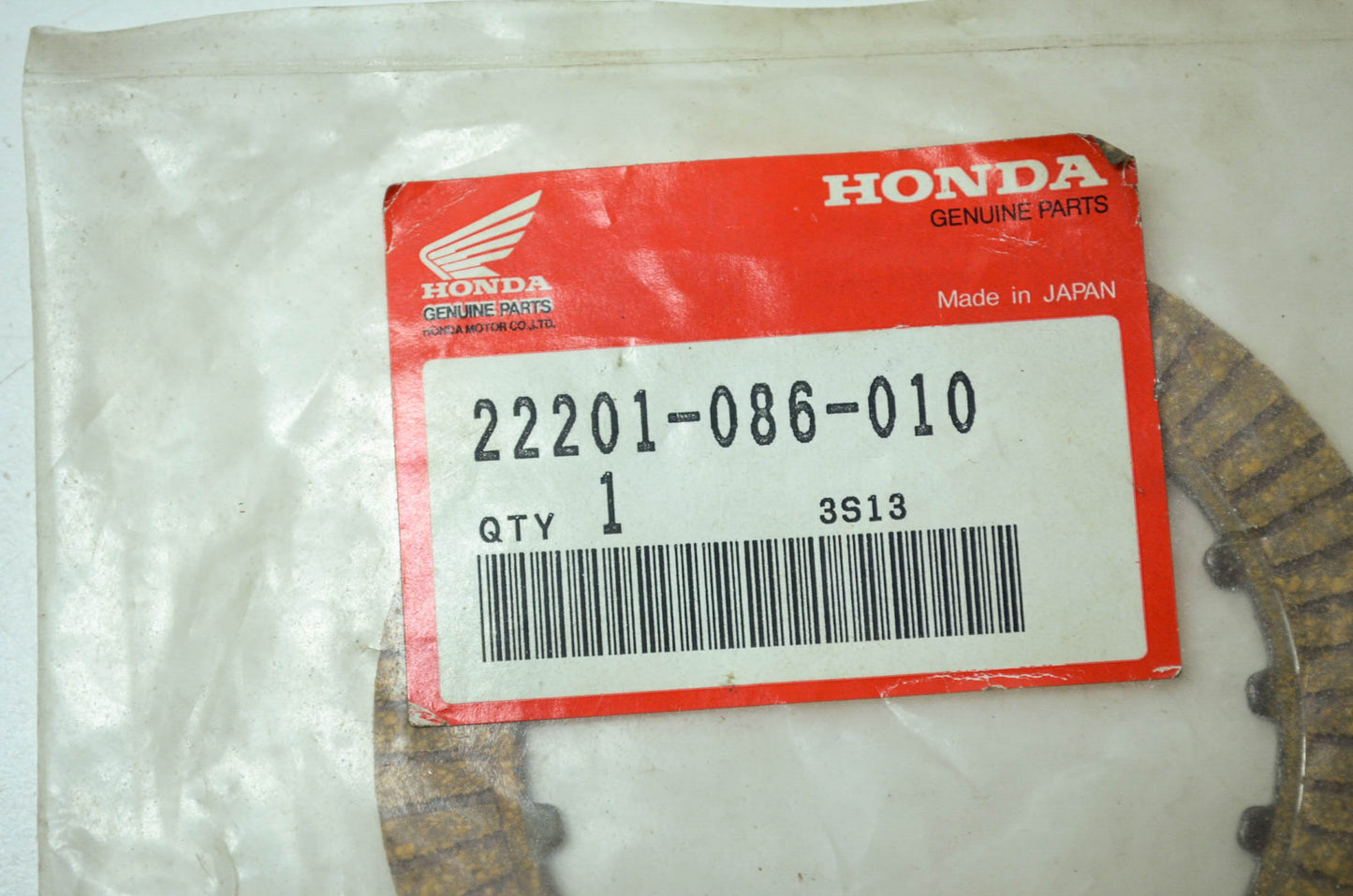 OEM Honda 22201-086-010 Clutch Friction Disk A NOS