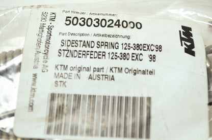 NEW OEM KTM Side Stand Spring 105 125 200 250 MXC SX EXC EGS 50303024000 NOS