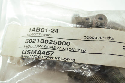 OEM KTM 50213025000 Hollow Screw M10x1x19 NOS