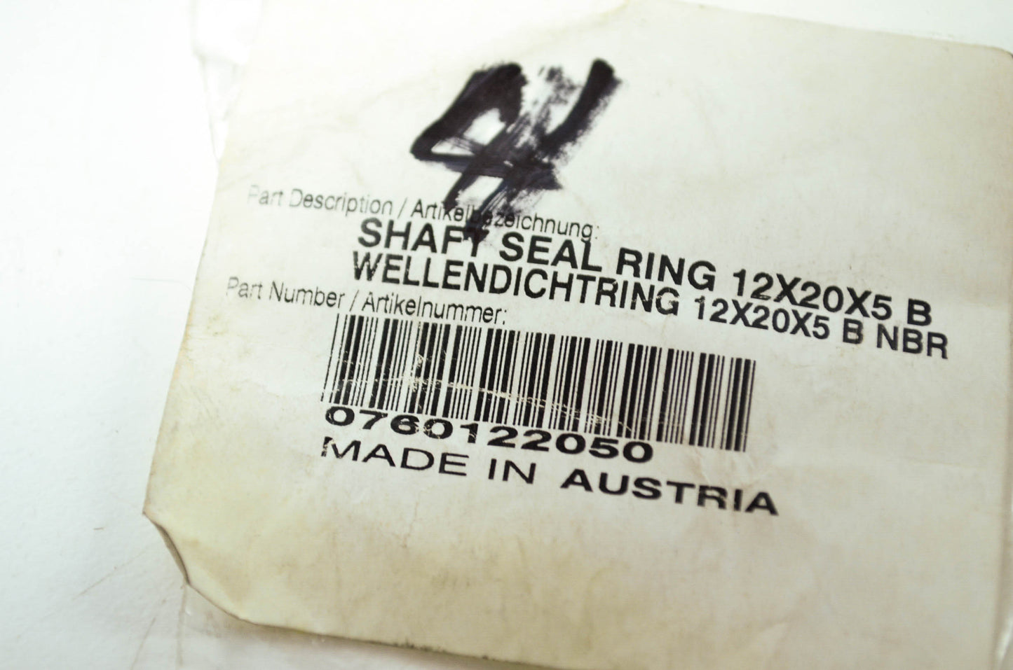 OEM KTM 760122050 Shaft Seal Ring 12X20X5 B NOS