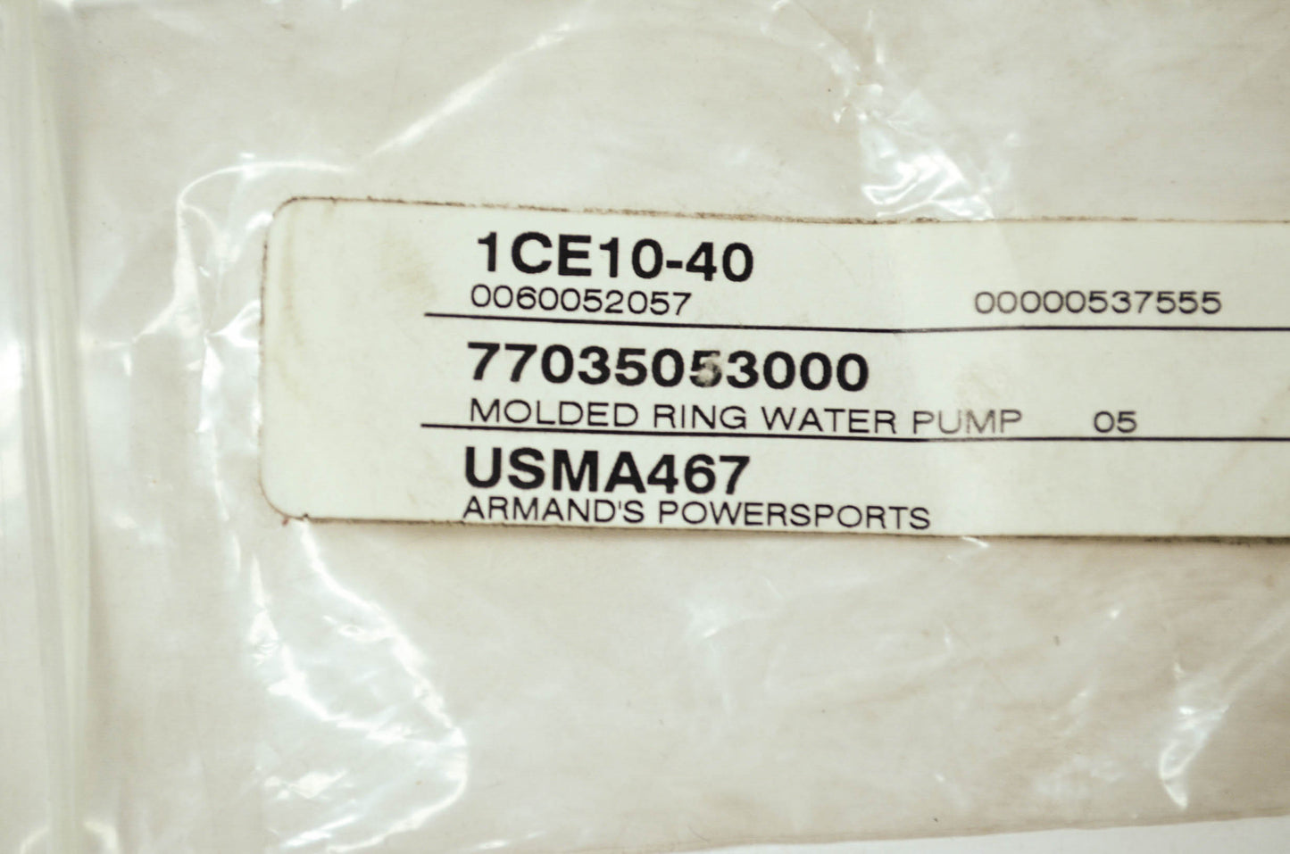 OEM KTM 77035053000 Molded Ring Water Pump NOS