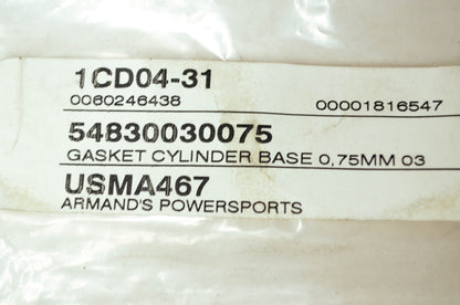 OEM KTM 54830030075 Cylinder Base Gasket 0.75mm NOS