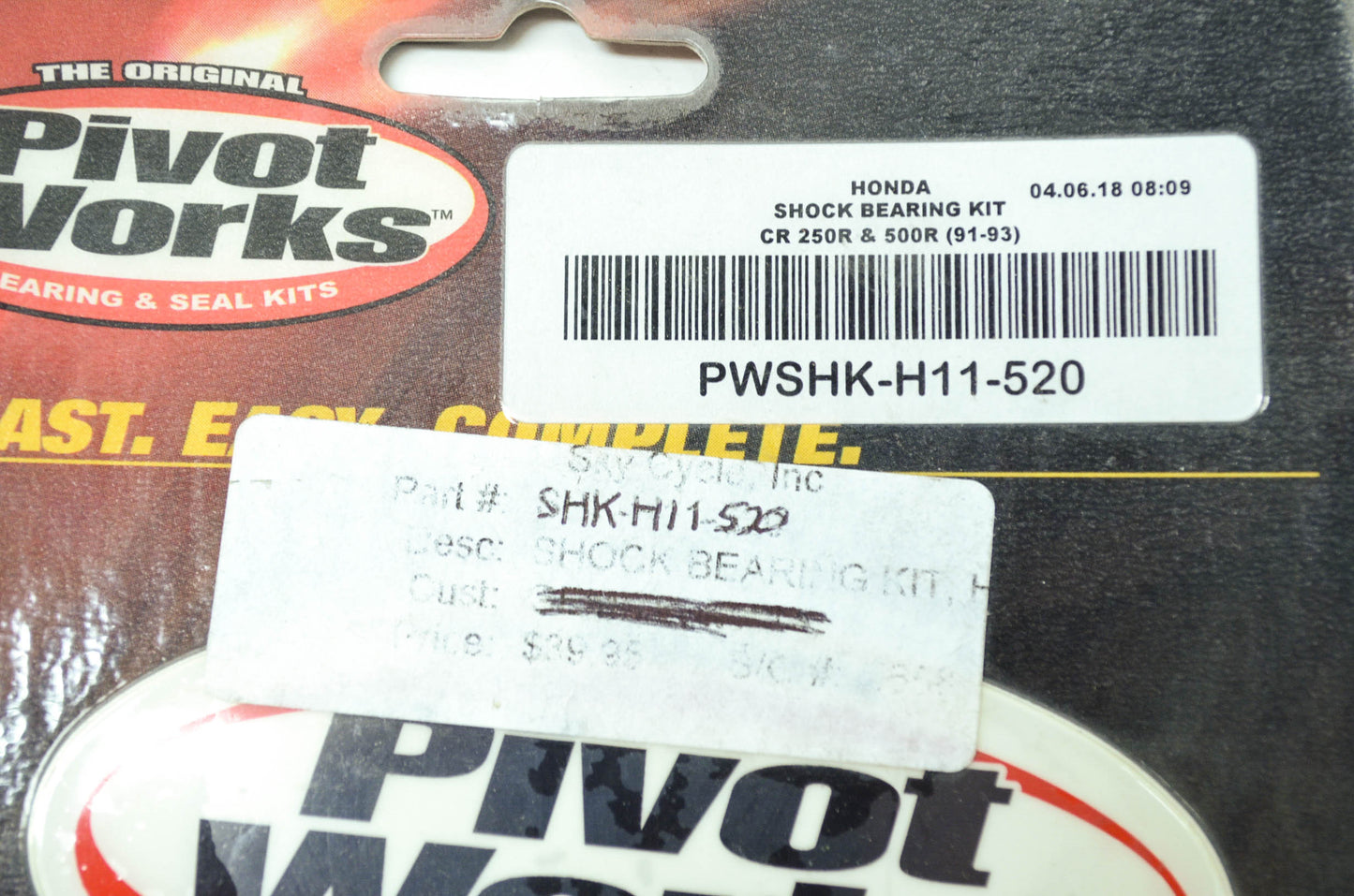 NEW Pivot Works Shock Bearing Kit 91-93 CR 250R 500R PWSHK-H11-520 NOS