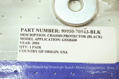 NEW OEM Suzuki Chassis Protector Kit 04-05 GSX-R600 GSX-R750 99950-70543-BLK NOS