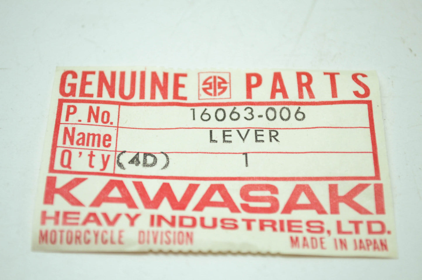 OEM Kawasaki 16063-006 Choke Lever NOS