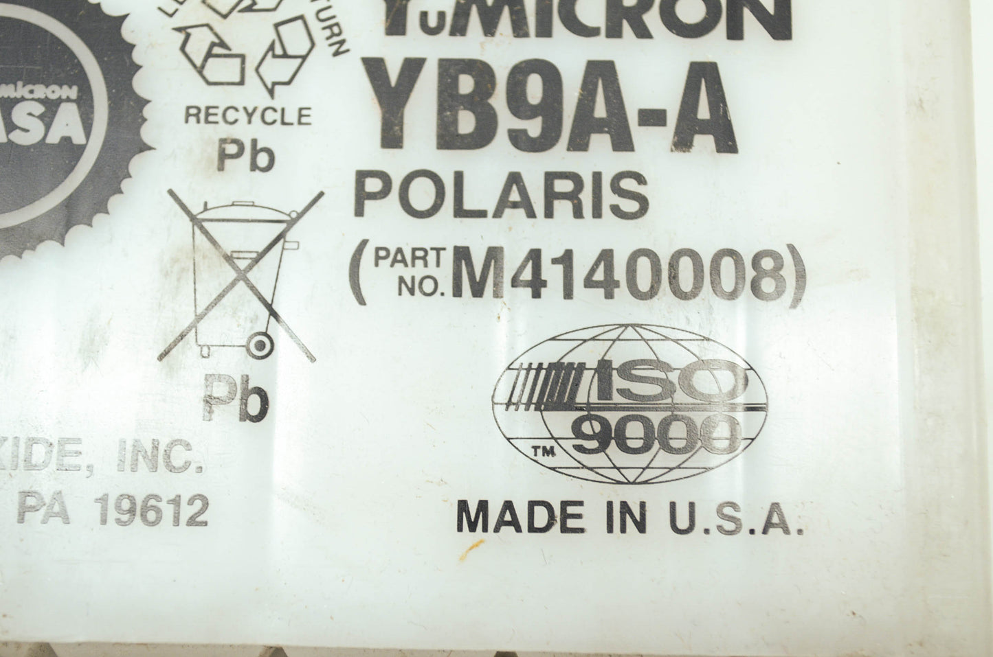 NEW OEM Polaris Battery YB9A-A 4140008 1992 RXL SKS SP 500 4140008 NOS
