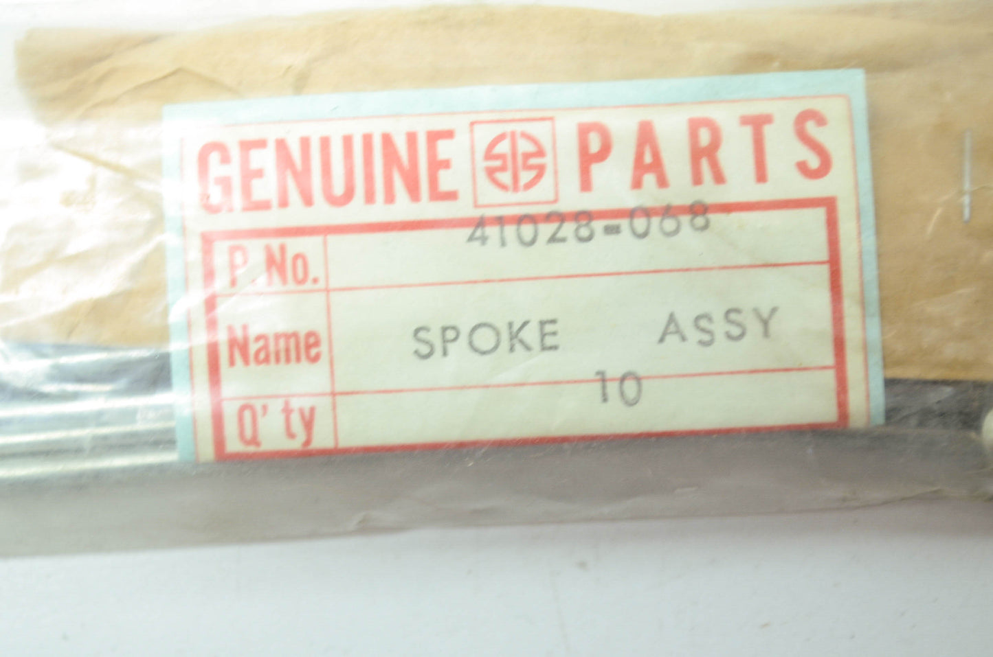 OEM Kawasaki 41028-068 Outer Front Spoke Assembly Qty 10 NOS