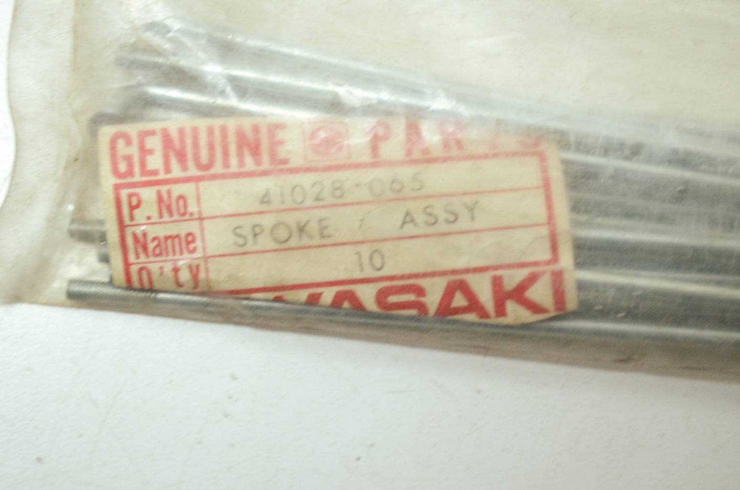 OEM Kawasaki 41028-065 Outer Front Spoke Assembly Qty 15 NOS