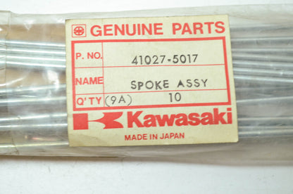 OEM Kawasaki 41027-5017 Front Inner Left Spoke Assembly Qty 10 NOS