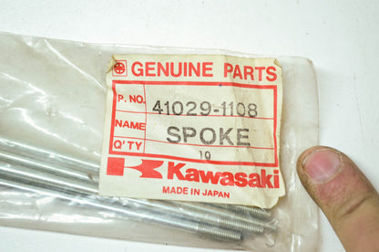 OEM Kawasaki 41029-1108 Left Front Inner Spoke 232 Qty 10 NOS