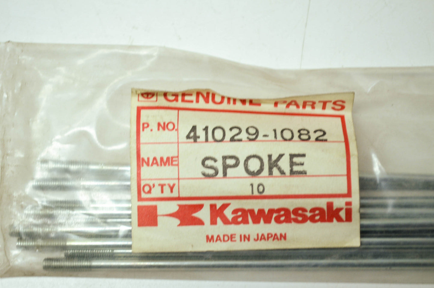 OEM Kawasaki 41029-1082 Right Hand Front Inner Spoke 226 Qty 10 NOS