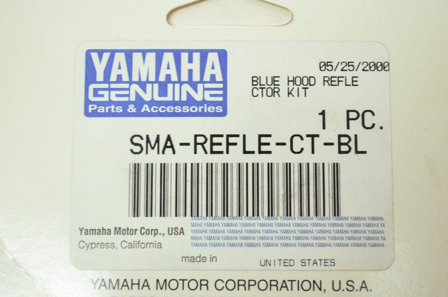 OEM Yamaha SMA-REFLE-CT-BL Blue Hood Reflector NOS