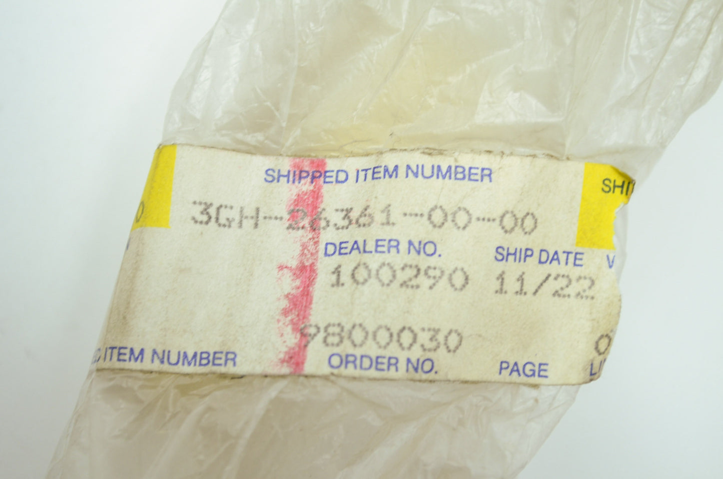 OEM Yamaha 3GH-26361-00-00 Brake Cable NOS