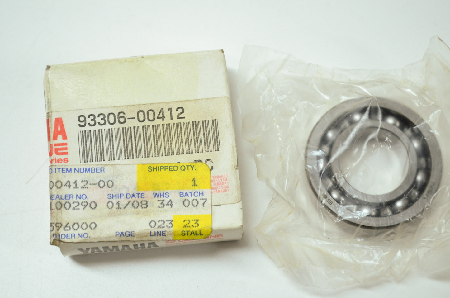 OEM Yamaha 93306-00412-00 Bearing NOS