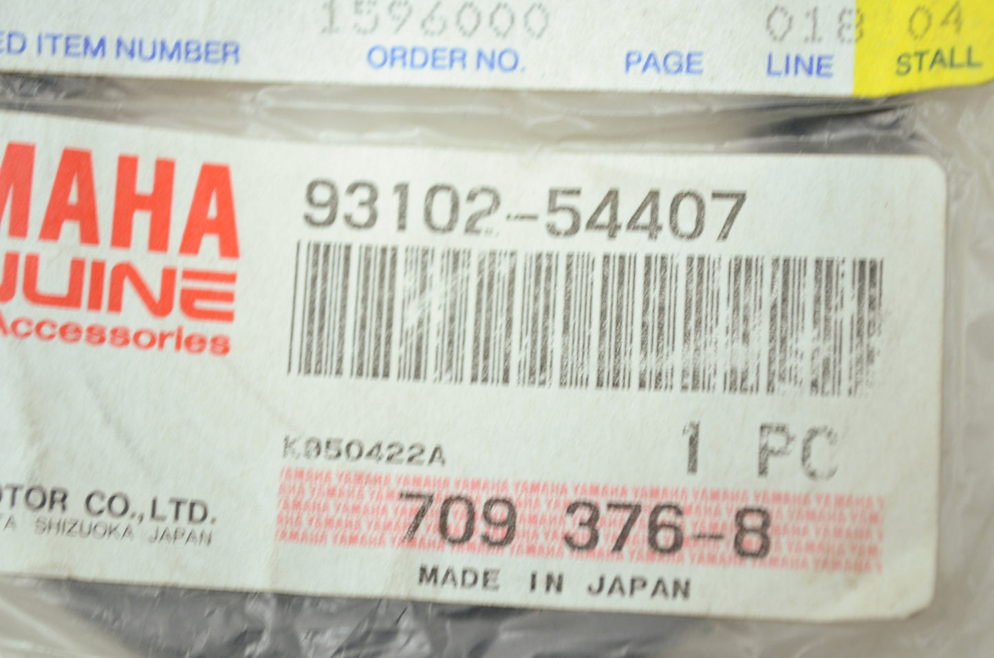 OEM Yamaha 93102-54407-00 Oil Seal Type SD NOS