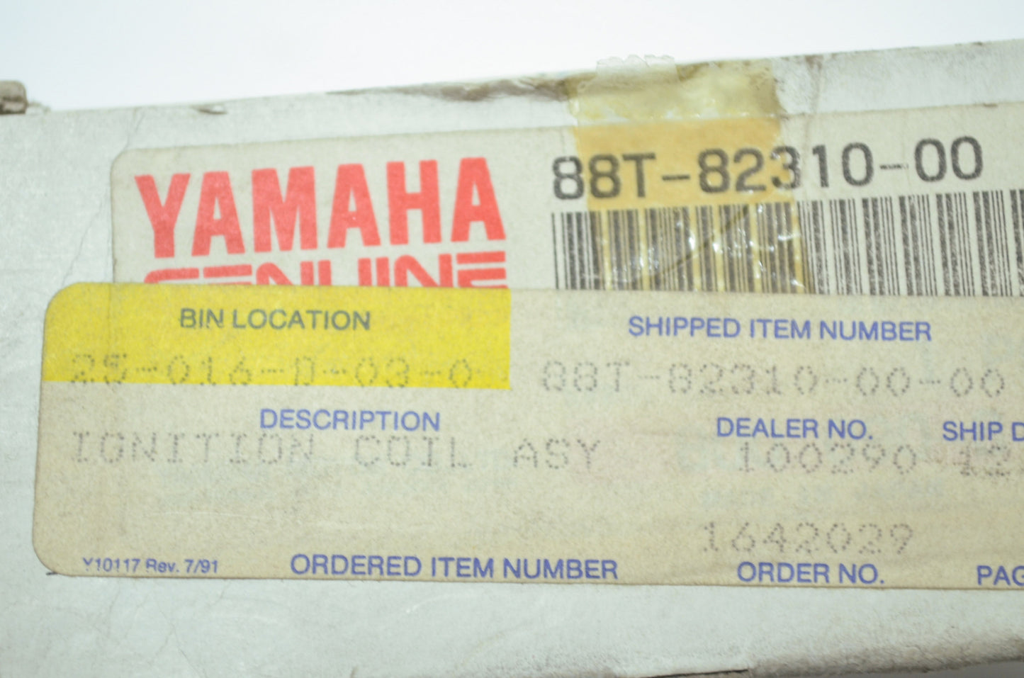 OEM Yamaha 88T-82310-00-00 Ignition Coil Assembly NOS