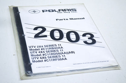 OEM Polaris 9918189 2003 UTV 2X4,4X4/UTV 6X6 Series 11 Parts Manual NOS