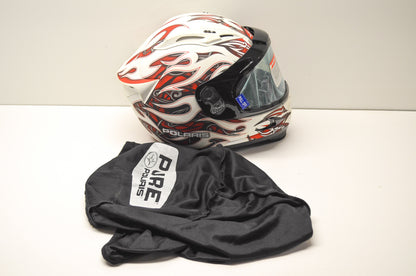 NEW OEM Polaris Medium Helmet Red White 286013303 NOS