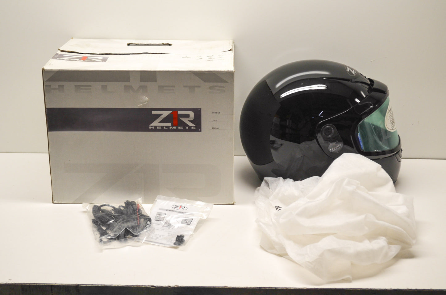 ZR Helmets 0121-0097 Large Helmet Black Stance NOS