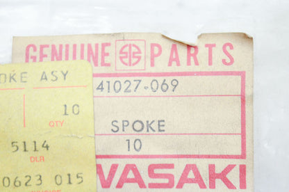 OEM Kawasaki 41027-069 Spoke Front Assembly Qty 10 NOS