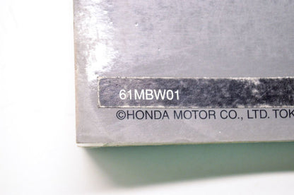 OEM Honda 61MBW01 Service Shop Manual 1999-2000 CBR600F4