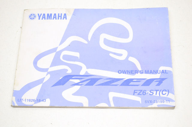 OEM Yamaha LIT-11626-18-43 FZ6-ST(C) FAZER 2005 Owner's Manual