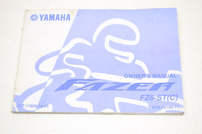 OEM Yamaha LIT-11626-18-43 FZ6-ST(C) FAZER 2005 Owner's Manual