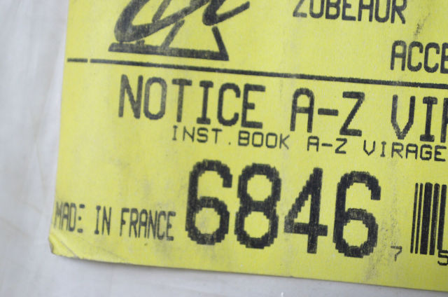 Zodiac Z6846 Virage, Mark, Futura Sport Owner's Manual NOS