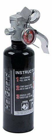 H3R Performance Inc. HG100B Halguard Clean 1.4Lb Fire Extinguisher Black