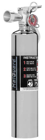 H3R Performance Inc. HG250C Halguard Clean 2.5Lb Fire Extinguisher Chrome