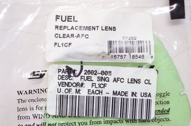 Smith 2602-0011 Fuel Single AFC Lens NOS