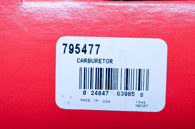 OEM Briggs & Stratton 795477 Carburetor Kit NOS