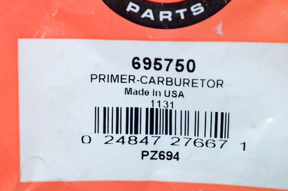 OEM Briggs & Stratton 695750 Carburetor Primer Bulb NOS