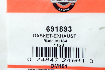 OEM Briggs & Stratton 691893 Exhaust Gasket NOS