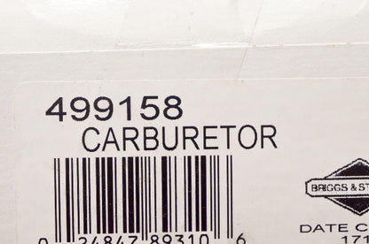 OEM Briggs & Stratton 499158 Carburetor Kit NOS