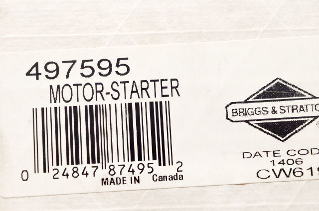 OEM Briggs & Stratton 497595 Starter Motor NOS