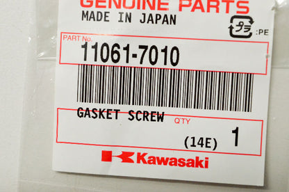 OEM Kawasaki 11061-7010 Screw Gasket NOS