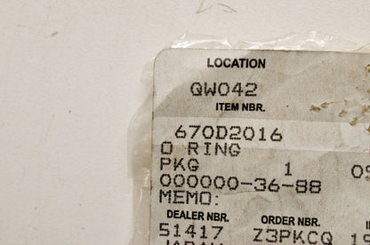 OEM Kawasaki 670D2016 O-Ring Qty 2 NOS
