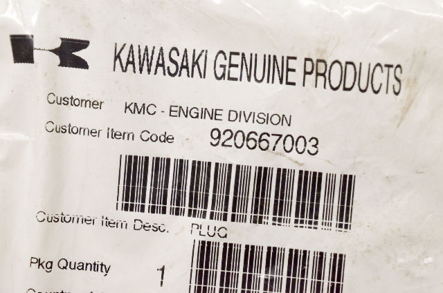OEM Kawasaki 92066-7003 Plug NOS