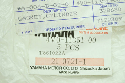 OEM Yamaha 4V0-11351-00-00 Cylinder Gasket NOS