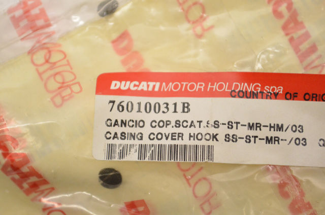 OEM Ducati 76010031B Casing Cover Hook NOS
